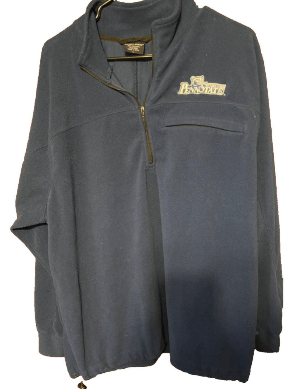 Penn State Fleece 1/4 zip Sweatshirt Men Sz L Pullover Blue